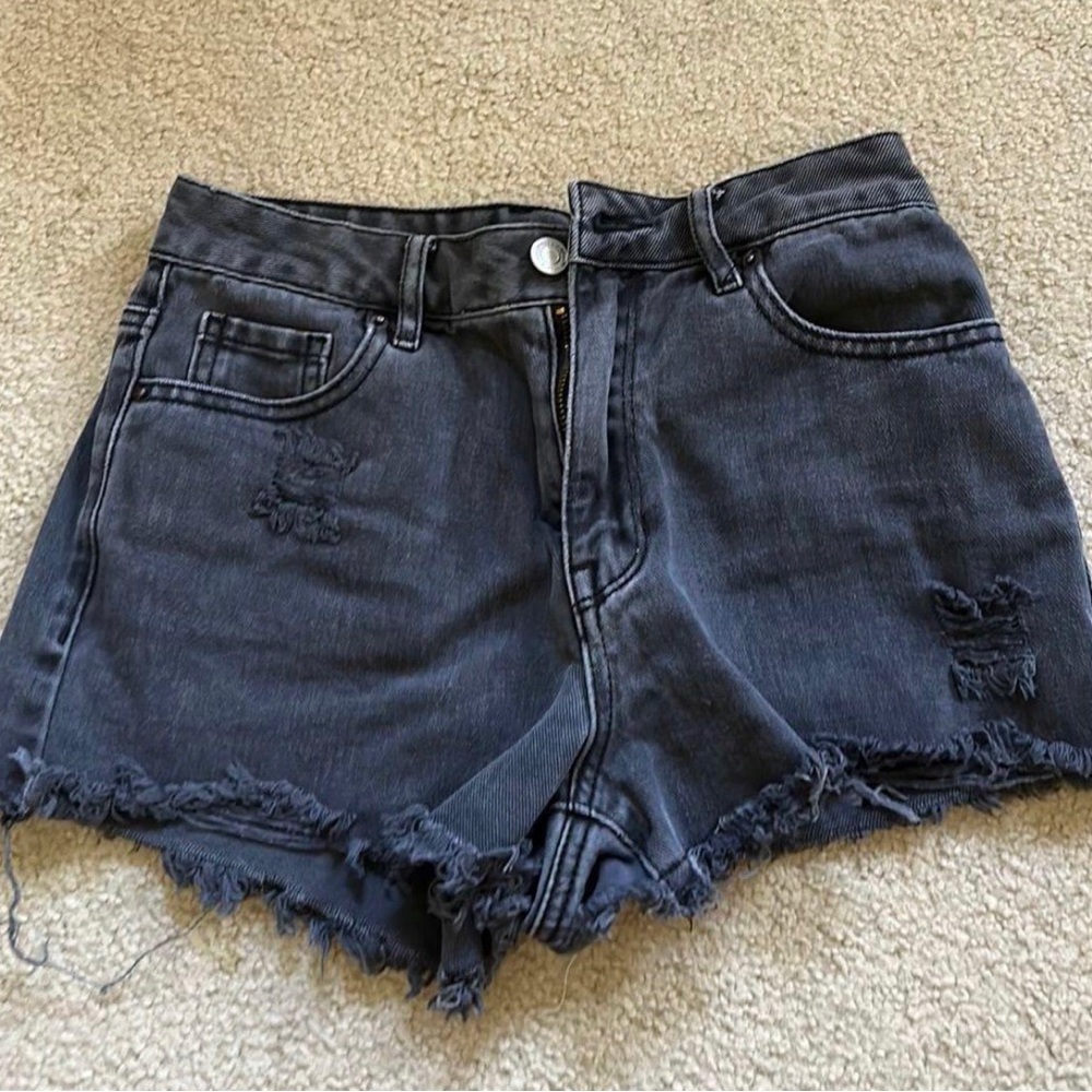 Pacsun Black High Rise Festival Jean Shorts